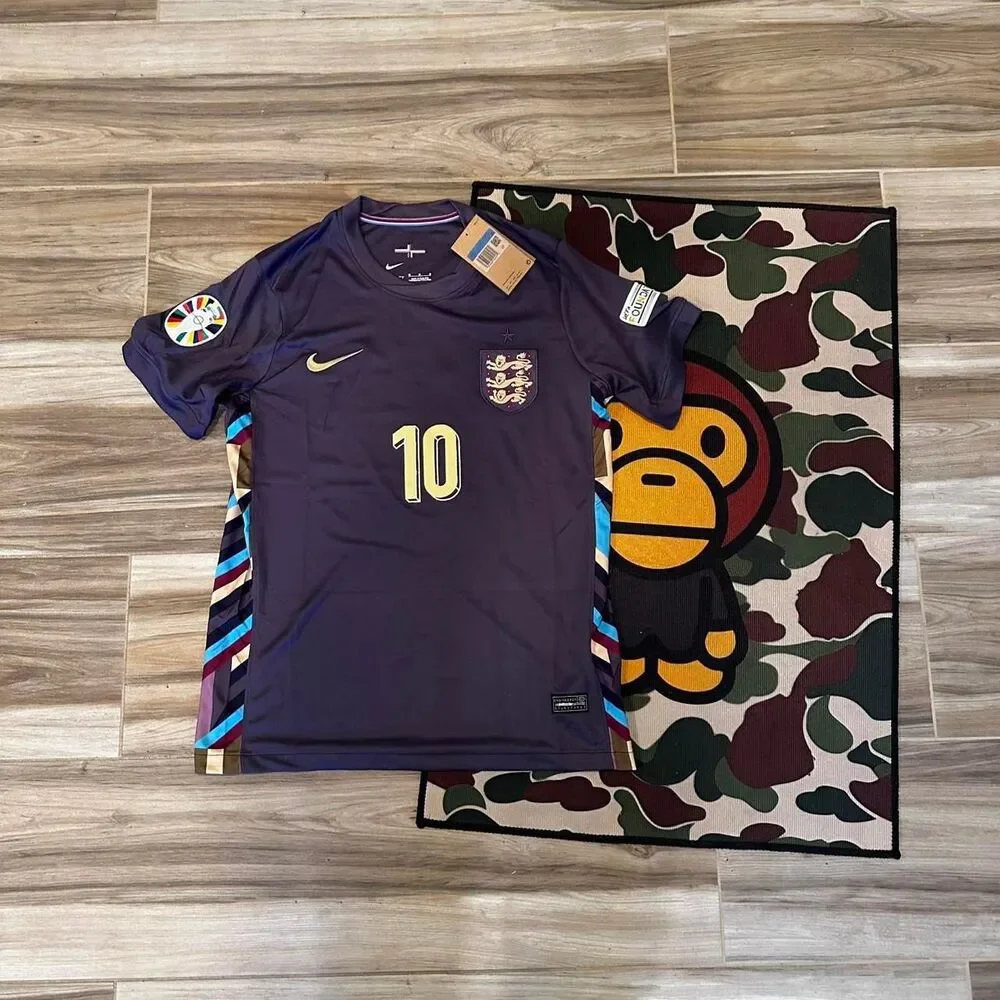 Nike England Away 2024 Custom Purple Eufa World Cup Jersey Medium - Picture 1 of 7